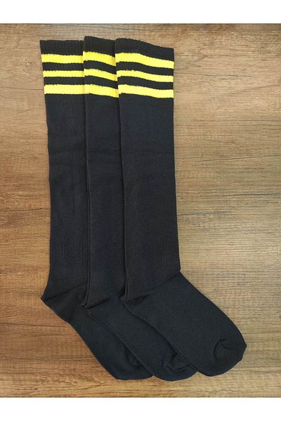 Leement socks Унисекс 3 чифта футболни чорапи, дълги клинове, изкуствени полеви чорапи, памук