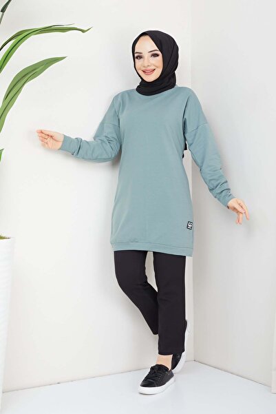 marwella Aksesuarlı Tunik- Mint Yeşil