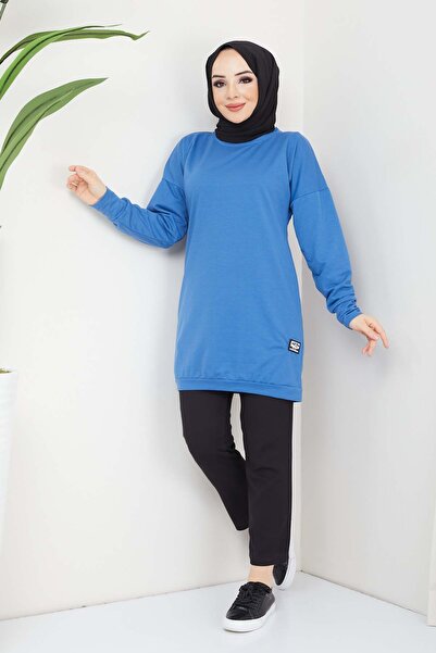 marwella Aksesuarlı Tunik - Mavi