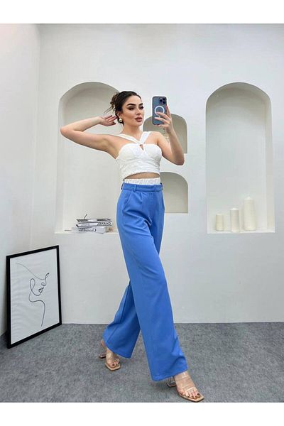 Sachistanbul Waist Detail Atlas Trousers