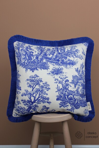 Alseko Concept Husă de pernă pătrată decorativă cu ciucuri, culoare 43x43cm