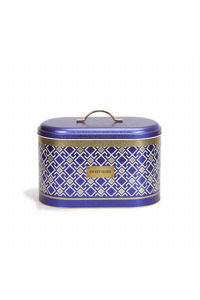 EVLE Ef002-x1 Turkish Blue_bread Box Patterned Bread Dish 10,4 Lt