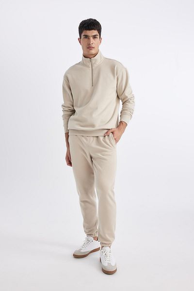 DeFacto Jogger-Jogginghose, Standard-Passform, Basic, gerade Taille, Schnürung, elastisches Bein mit Taschen, A6468ax24sp