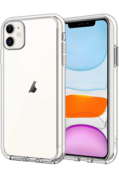 Merwish Apple iPhone 11 Uyumlu 2 mm Lüx Sararmaz Silikon Kılıf Kapak Şeffaf