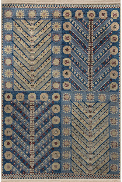 Rugs Modern Halı Креативен винтидж декоративен килим със сини тематични мотив...