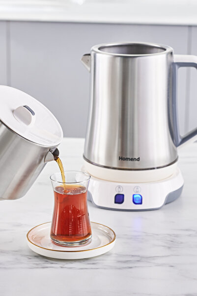 HOMEND Royaltea Elegant 1775h Konuşan Çay Makinesi Inox Beyaz