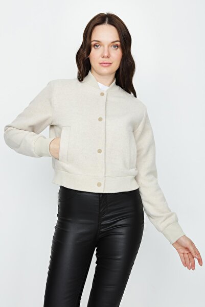 Select Moda Жіноча куртка-бомбер з підкладкою та застібкою на кнопках