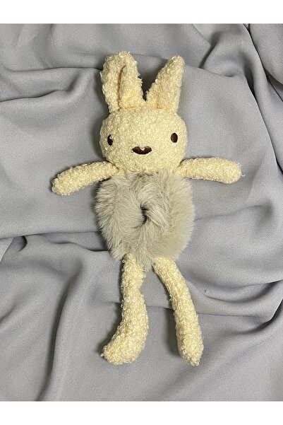 TwinsSis Store Cataramă elastică de pluș cu figurină de iepure