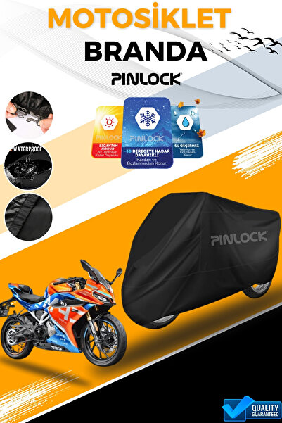 pinlock CF 250 SR Su Geçirmez Siyah Motosiklet Brandası MİFLONLU KALIN PREMİUM KUMAŞ CLİPSLİ