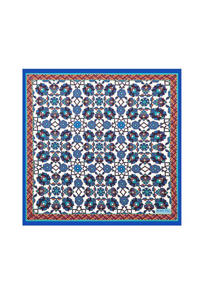 Bursa İpek Saks Motif Pattern Silky Handkerchief