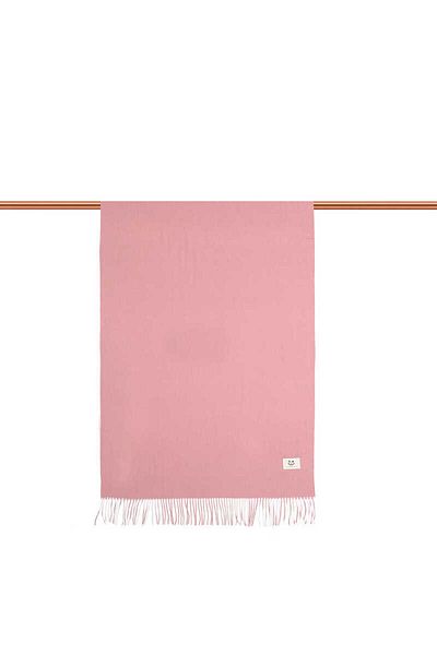 Bursa İpek Pink Solid Color Winter Shawl