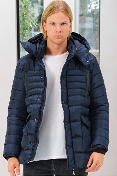 Dewberry M8657 DEWBERRY ERKEK MONT-DÜZ LACİVERT