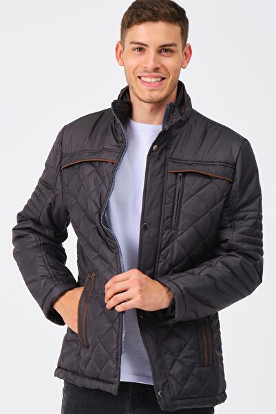 Dewberry M8616 Men's Coat-dark Anthracite