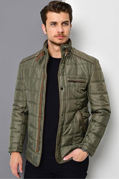 Dewberry M8640 Men's Coat-khaki