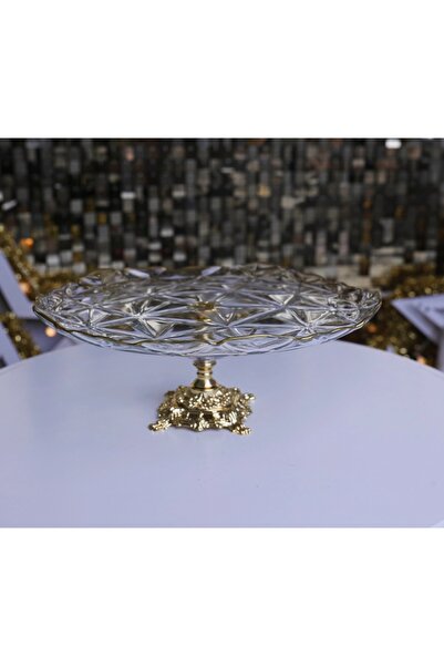 Elta Collection Estrella Yaldızlı Metal Ayaklı Pasta Sunumluk Kurabiyelik