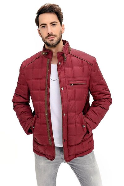 Dewberry M8640 Men's Coat-burgundy