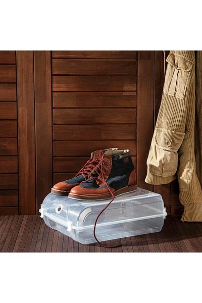 devigo Boots Box Breathable Boots Storage Box Shoes Storage Box Transparent