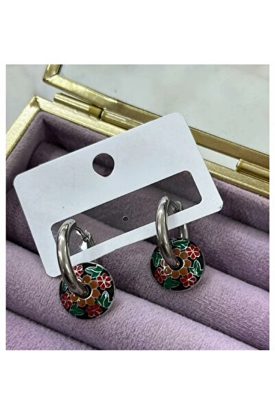 Aylish Bijuteri حلق فضي من الفولاذ المقاوم للصدأ