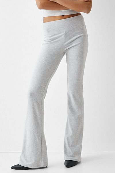 Bershka Beli fitilli İspanyol paça pantolon