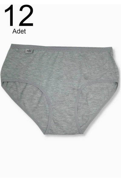 Tutku مجموعة من 12 سراويل داخلية من الليكرا باتو بلون واحد