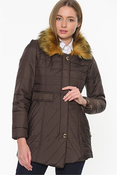 Dewberry Z6430 Coat-coffee