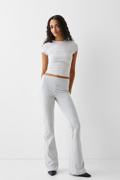 Bershka Beli fitilli İspanyol paça pantolon