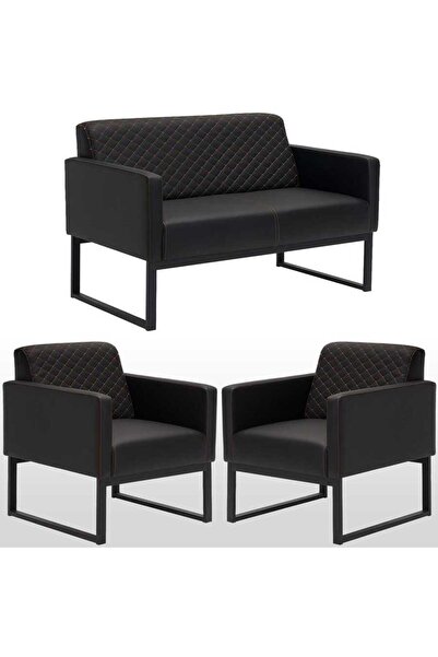 Genel Markalar Luban Premium Ofis Oturma Grubu 2+1+1