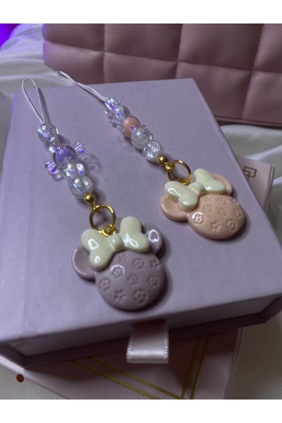 MICKEY Minnie mouse el yapımı telefon süsü telefon charmı 1 ADET