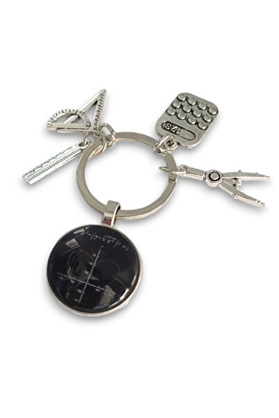 Math Themed Keychain Cardioid Curve Shaped