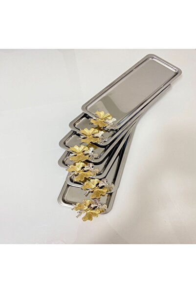 NEWTREND Züccaciye 6 قطع فاخرة من الفولاذ المقاوم للصدأ على شكل فراشة للخدمة ...