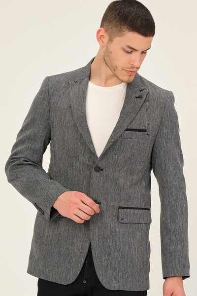 Dewberry C9057 Erkek Ceket-gri