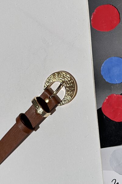 LİA KEMER Curea cu cataramă aurie în relief pentru femei, curea pentru talie,...