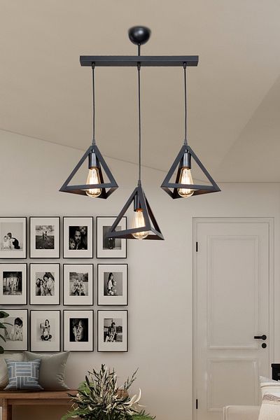 AG LightDesign Black Pendant Chandelier Bedroom Living Room Kitchen Hallway Lamp