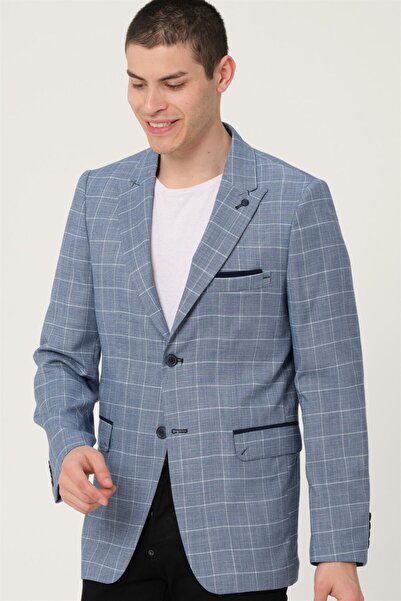 Dewberry C9058 Erkek Ceket-koyu Mavi