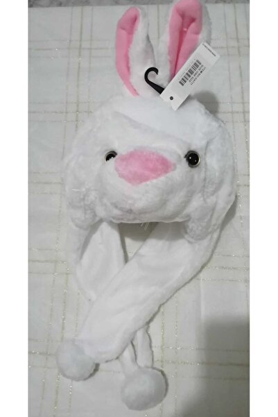 banahediyegonder Hayvan Figürlü Peluş Bere - Pembe Tavşanlı peluş bere çocuk ...