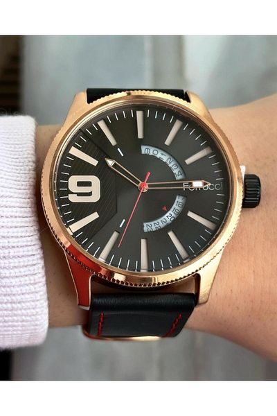 Ferrucci  Men's Leather Cord Wristwatch