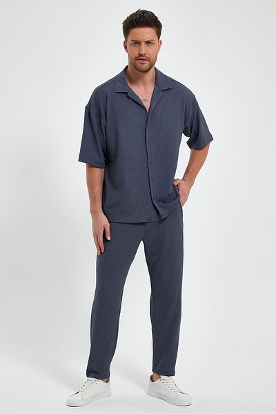 Quik-max Twist Knitted Shirt Bottom Top Set