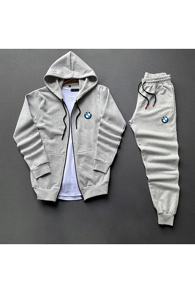 viperkombin BMW Zippered Hooded Jacket + Tracksuit 2-Piece Combination