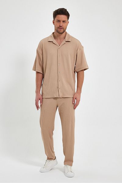 Quik-max Twist Knitted Shirt Bottom Top Set