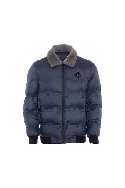 MOZZAAR Steppjacke mit Kunstfellkragen
