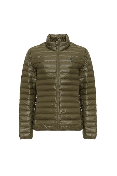 adidas Down Jacket, For Men, Welt Pockets, Long Sleeves, Solid Colour, Printed Logo, Zip Closure