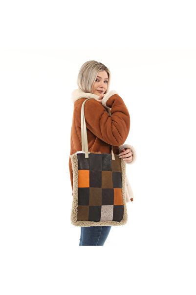 GERÇEK KUZU KÜRK TOTE BAG