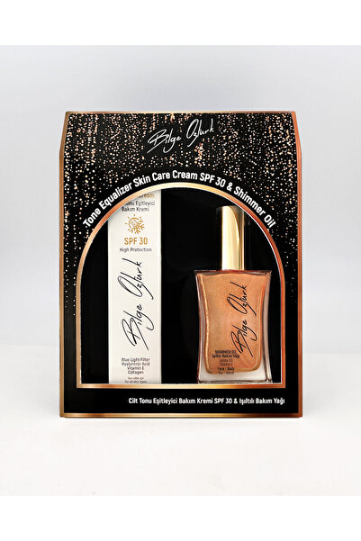 Bilge Öztürk "Ton Eşitleyici Bakım Kremi SPF 30 ve Işıltılı Bakım Yağı" Set