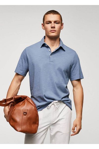 MANGO Man 100% βαμβάκι Classic Polo