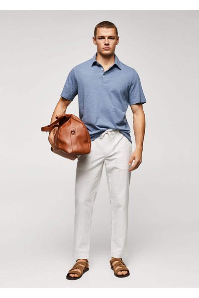 MANGO Man 100% βαμβάκι Classic Polo