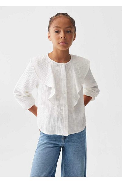 MANGO Kids Ecru Blouse for Kids