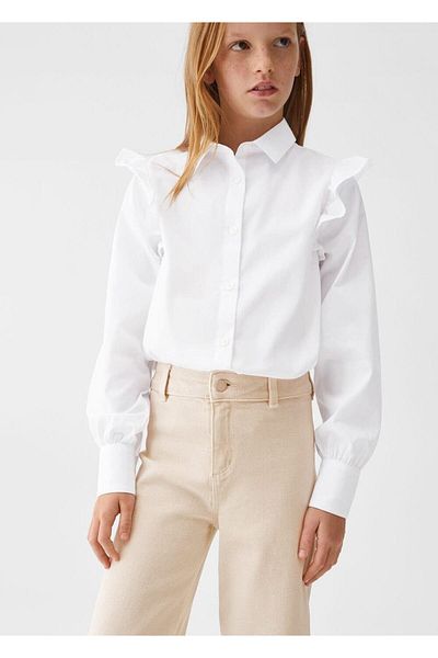 MANGO Kids Τζιν παντελόνι με κουλότ χωρίς ραφές στα πόδια