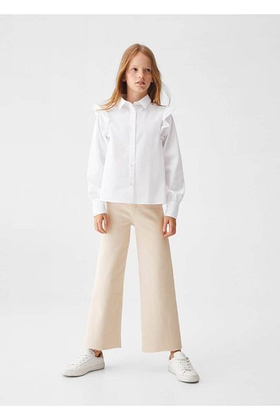 MANGO Kids Τζιν παντελόνι με κουλότ χωρίς ραφές στα πόδια