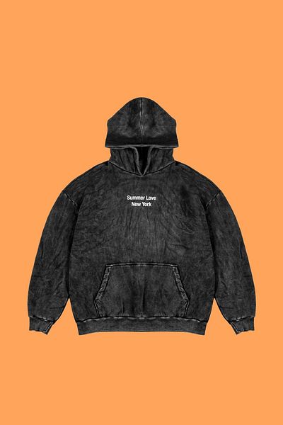 Sekizbiraltı Πλένεται μαύρο Summer Love Back Printed Oversize Unisex Hoodie