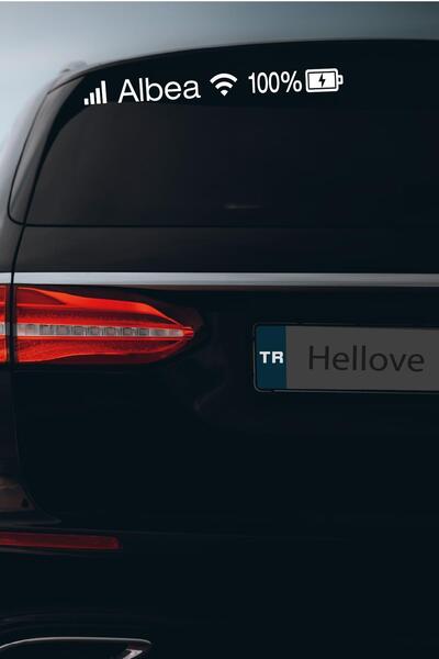 Hellove Fiat Albea Sticker Telefon Şarj Wifi Batarya Şebeke Cam Oto Sticker 4...